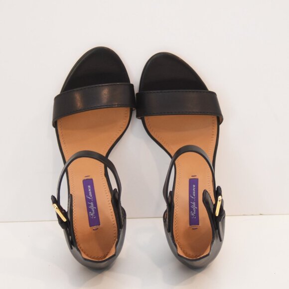 Ralph Lauren Collection Darcia Calfskin Sandal Heels Purple Label Shoes - Picture 10 of 15